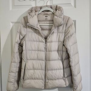 Women's Beige Puffer Jacket
